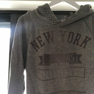 A E O // Grey hoodie with cute button details